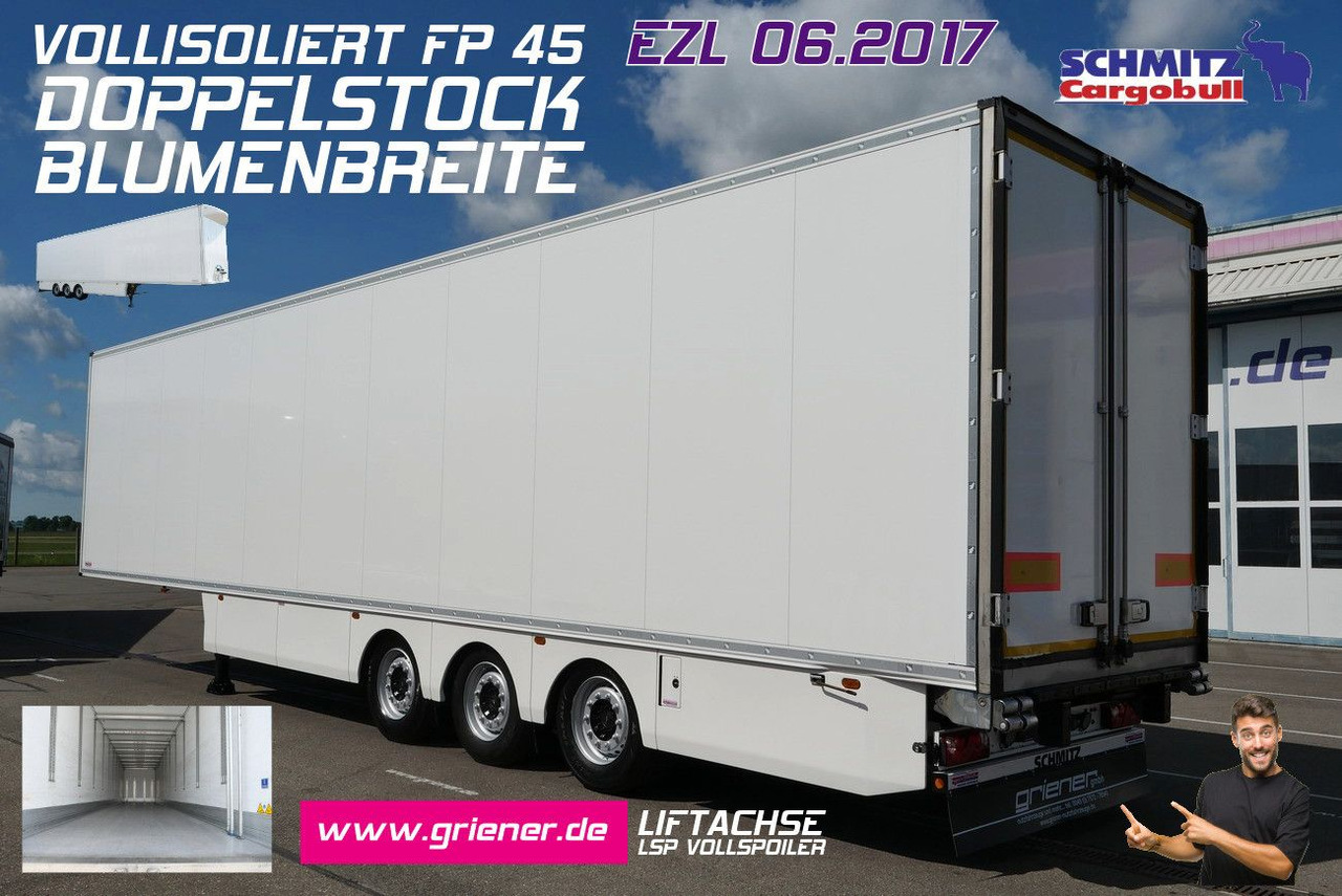 Schmitz Cargobull SKO 24/ISOLIERT fp 45/BLUMENBREITE /DOPPELSTOCK - Félpótkocsi dobozos: 1 kép. Schmitz Cargobull SKO 24/ISOLIERT fp 45/BLUMENBREITE /DOPPELSTOCK - Félpótkocsi dobozos: 1 kép.