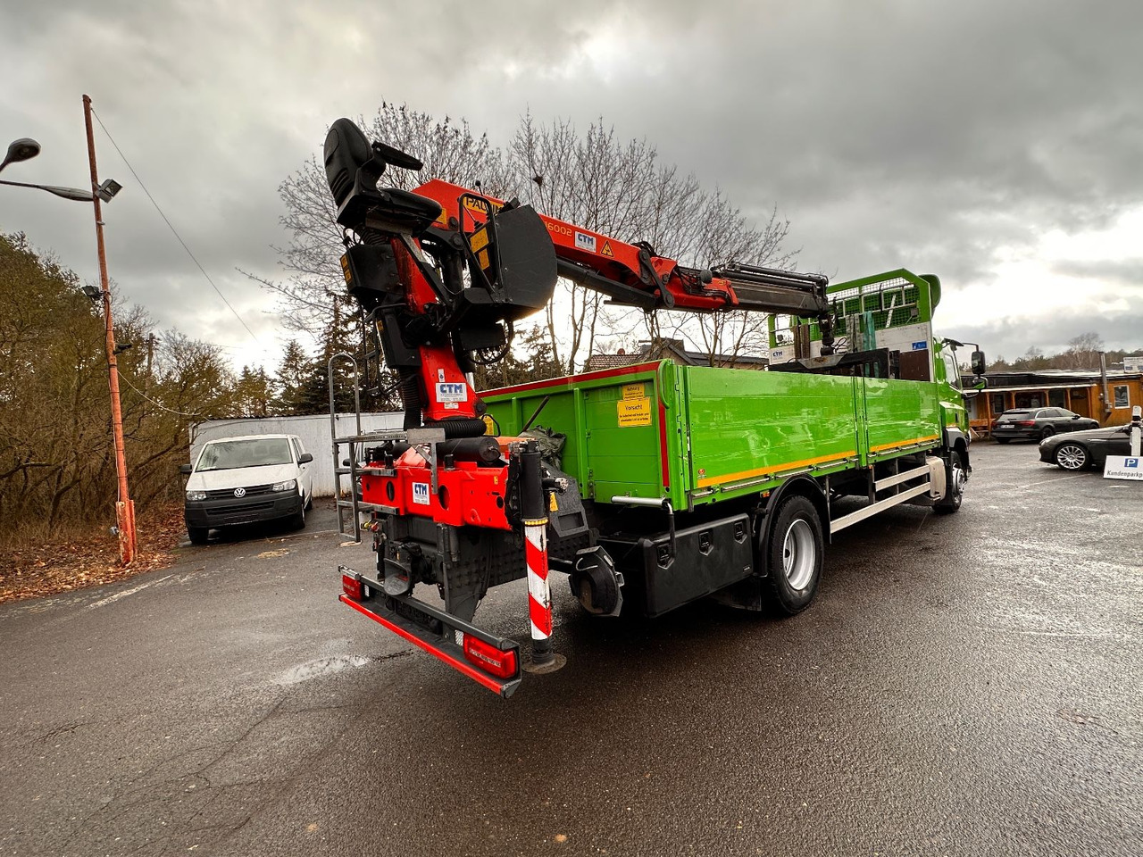 Platós teherautó, Darus autó DAF CF 370 mit Kran Klima Tempomat: 7 kép.