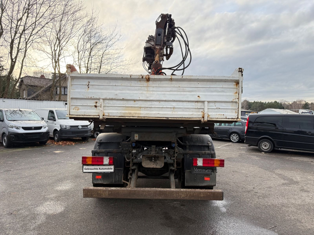 Billenőplatós teherautó, Darus autó Mercedes-Benz Atego  1828  4x4 Kipper-Kran Atlas: 9 kép.