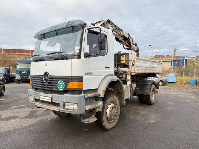 Mercedes-Benz Atego 1828 4x4 Kipper-Kran Atlas - Billenőplatós teherautó, Darus autó: 4 kép. Mercedes-Benz Atego 1828 4x4 Kipper-Kran Atlas - Billenőplatós teherautó, Darus autó: 4 kép.