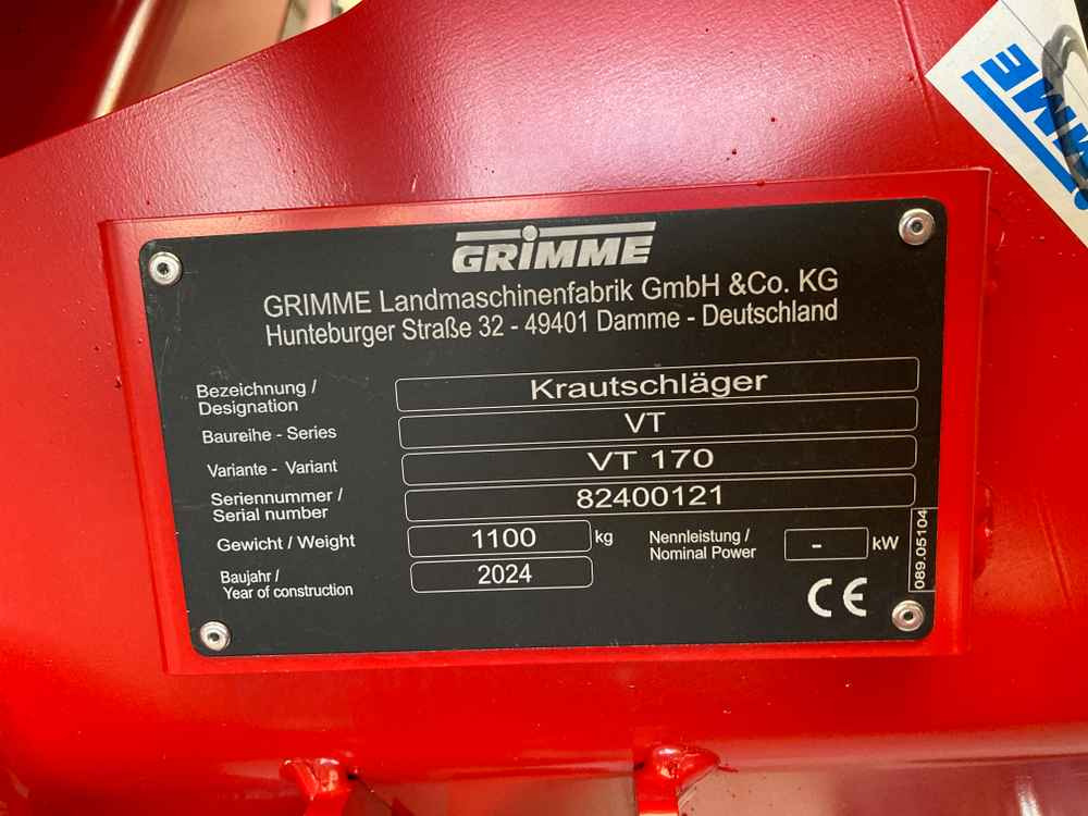 Grimme VT 170 - Burgonya szárzúzó: 2 kép. Grimme VT 170 - Burgonya szárzúzó: 2 kép.