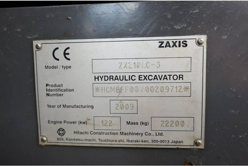 Lánctalpas kotró Hitachi ZX 210 LC-3 mono, airco, CW30: 11 kép.