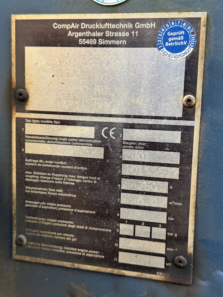 CompAir K 461 - Légkompresszor: 4 kép. CompAir K 461 - Légkompresszor: 4 kép.