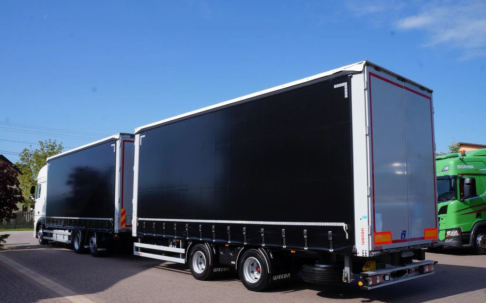 DAF XF 480 EURO 6 ZESTAW TANDEM PRZEJAZDOWY 120 M3 7,7 M + 7,7 M WECON - Ponyvás teherautó: 4 kép. DAF XF 480 EURO 6 ZESTAW TANDEM PRZEJAZDOWY 120 M3 7,7 M + 7,7 M WECON - Ponyvás teherautó: 4 kép.