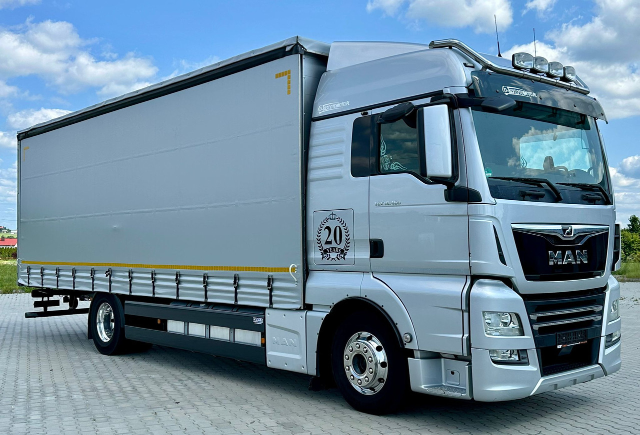 MAN TGX 18.460 / FIRANKA / 20 EUROPALET / ALUSY / SKÓRY / 260 TYS KM / 2019 ROK / Z NIEMIEC - Ponyvás teherautó: 1 kép. MAN TGX 18.460 / FIRANKA / 20 EUROPALET / ALUSY / SKÓRY / 260 TYS KM / 2019 ROK / Z NIEMIEC - Ponyvás teherautó: 1 kép.