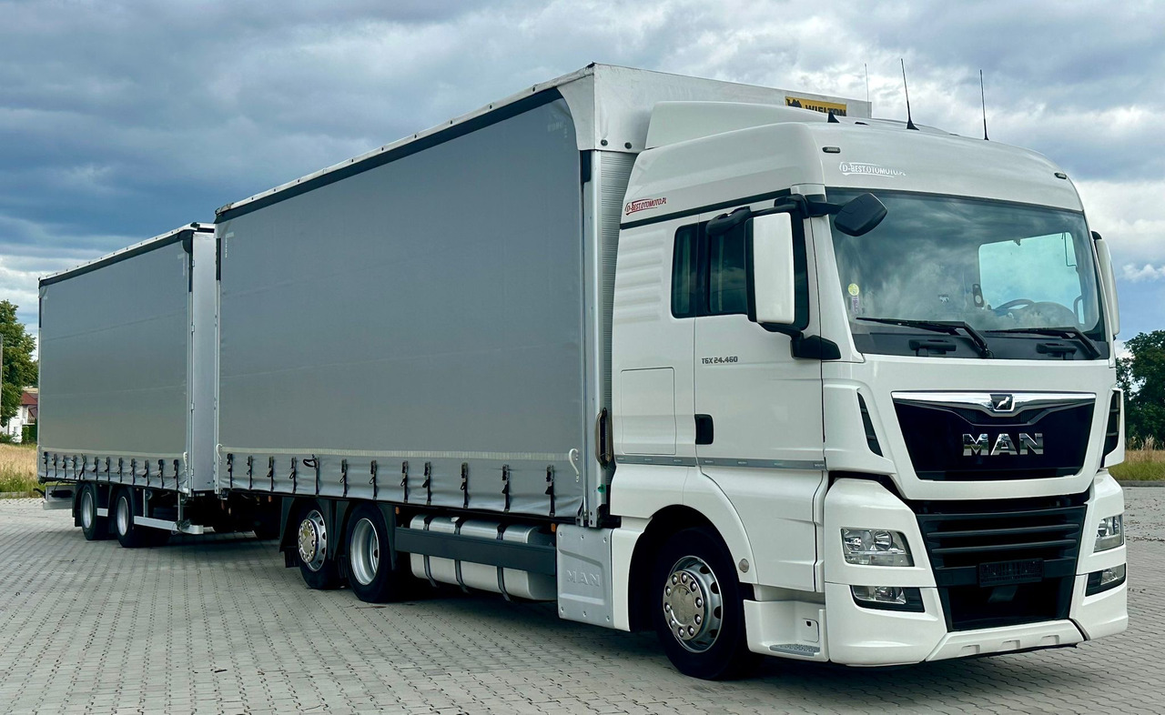 MAN TGX 26.460 / ZESTAW PRZEJAZDOWY / 38 PALET / AUTOMAT / SYPIALKA / PRZYCZEPA WIELTON / 2019 ROK / NISKI PRZEBIEG - Ponyvás teherautó: 2 kép. MAN TGX 26.460 / ZESTAW PRZEJAZDOWY / 38 PALET / AUTOMAT / SYPIALKA / PRZYCZEPA WIELTON / 2019 ROK / NISKI PRZEBIEG - Ponyvás teherautó: 2 kép.