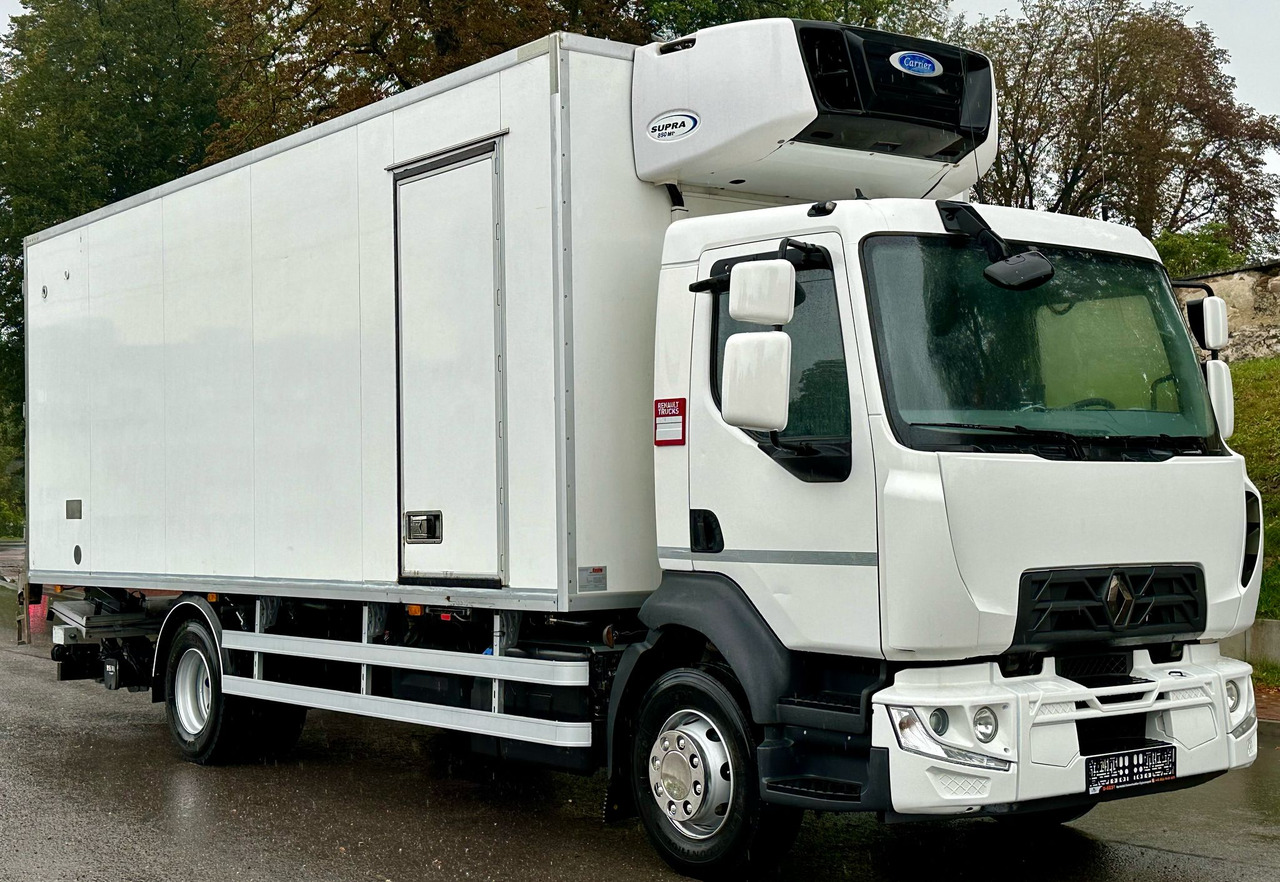 RENAULT D 14 / 240 / CHŁODNIA / WINDA / 16 EUROPALET / 6.7 M DŁUGOŚCI / BI-TEMPERATURA / CARRIER SUPRA 850 - Hűtős teherautó: 1 kép. RENAULT D 14 / 240 / CHŁODNIA / WINDA / 16 EUROPALET / 6.7 M DŁUGOŚCI / BI-TEMPERATURA / CARRIER SUPRA 850 - Hűtős teherautó: 1 kép.