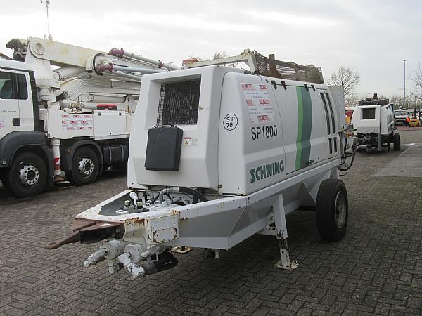 2015 SP 1800 D4 125 KW trailer static pump - Stabil betonszivattyú: 3 kép. 2015 SP 1800 D4 125 KW trailer static pump - Stabil betonszivattyú: 3 kép.