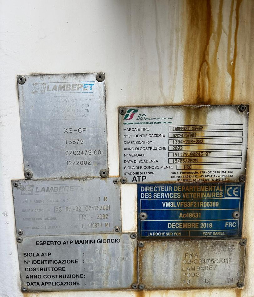 SEMIRIMORCHIO FRIGO LAMBERET - 2002 - Félpótkocsi hűtős: 5 kép. SEMIRIMORCHIO FRIGO LAMBERET - 2002 - Félpótkocsi hűtős: 5 kép.