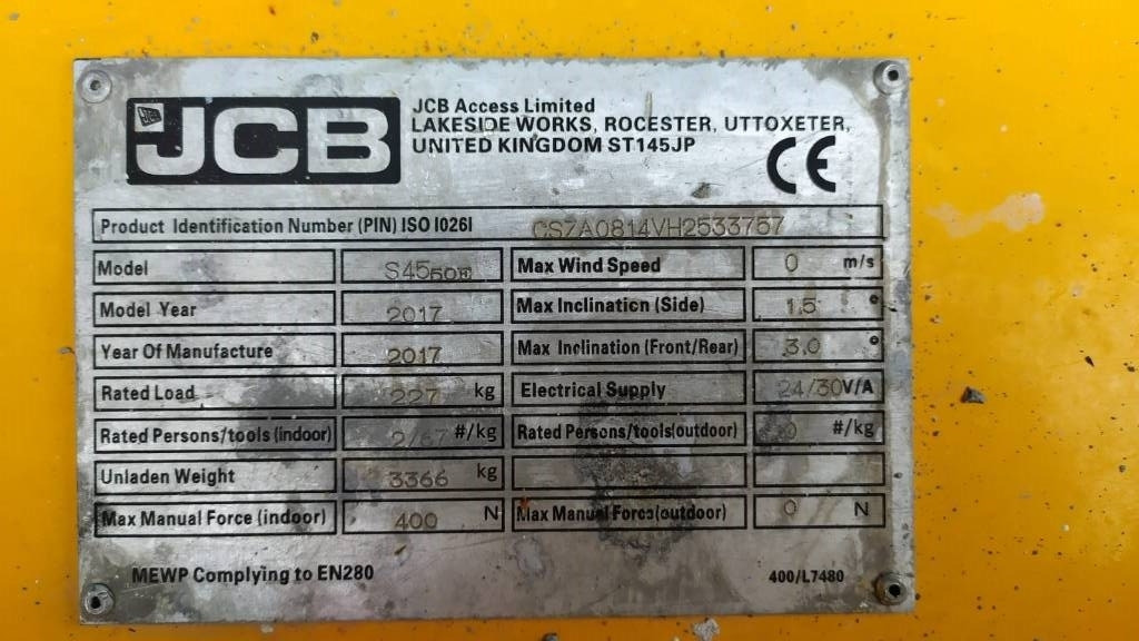 Ollós emelő JCB S4550E: 11 kép.