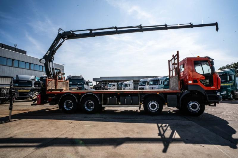 Renault KERAX 430 DXI+ HIAB 16 T/m + 5 EXT - Platós teherautó, Darus autó: 5 kép. Renault KERAX 430 DXI+ HIAB 16 T/m + 5 EXT - Platós teherautó, Darus autó: 5 kép.