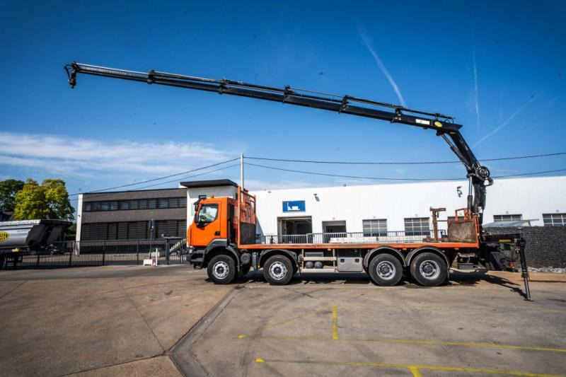 Renault KERAX 430 DXI+ HIAB 16 T/m + 5 EXT - Platós teherautó, Darus autó: 2 kép. Renault KERAX 430 DXI+ HIAB 16 T/m + 5 EXT - Platós teherautó, Darus autó: 2 kép.