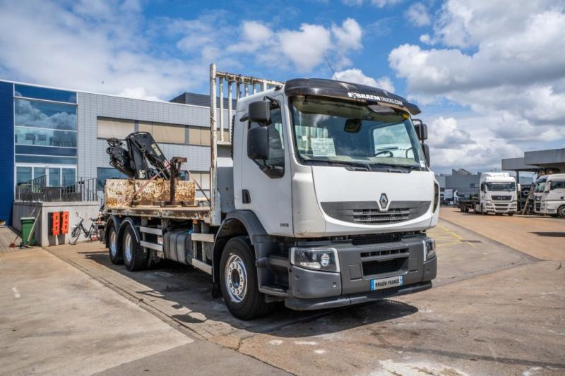 Renault LANDER 340 DXI-6X4+HIAB 14 T/m/3xhydr. - Platós teherautó, Darus autó: 2 kép. Renault LANDER 340 DXI-6X4+HIAB 14 T/m/3xhydr. - Platós teherautó, Darus autó: 2 kép.