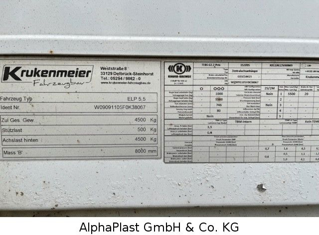 Krukenmeier Schiebeplane 1-Achs Hänger - Ponyvás pótkocsi: 5 kép. Krukenmeier Schiebeplane 1-Achs Hänger - Ponyvás pótkocsi: 5 kép.