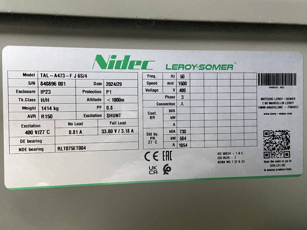 Perkins 2806D-E18TAG1A - 700 kVA Generator - DPX-19816 - Áramfejlesztő: 4 kép. Perkins 2806D-E18TAG1A - 700 kVA Generator - DPX-19816 - Áramfejlesztő: 4 kép.