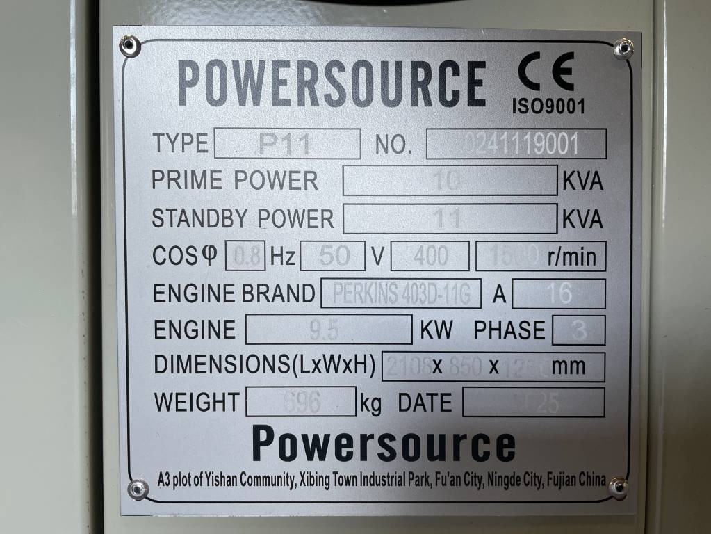 Perkins 403D-11G - 11 kVA Generator - DPX-19799 - Áramfejlesztő: 4 kép. Perkins 403D-11G - 11 kVA Generator - DPX-19799 - Áramfejlesztő: 4 kép.