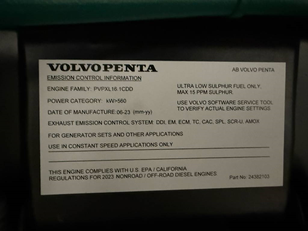 Új Áramfejlesztő Volvo TWD1683GE - 740 kVA Stage V Generator - DPX-19040: 23 kép.
