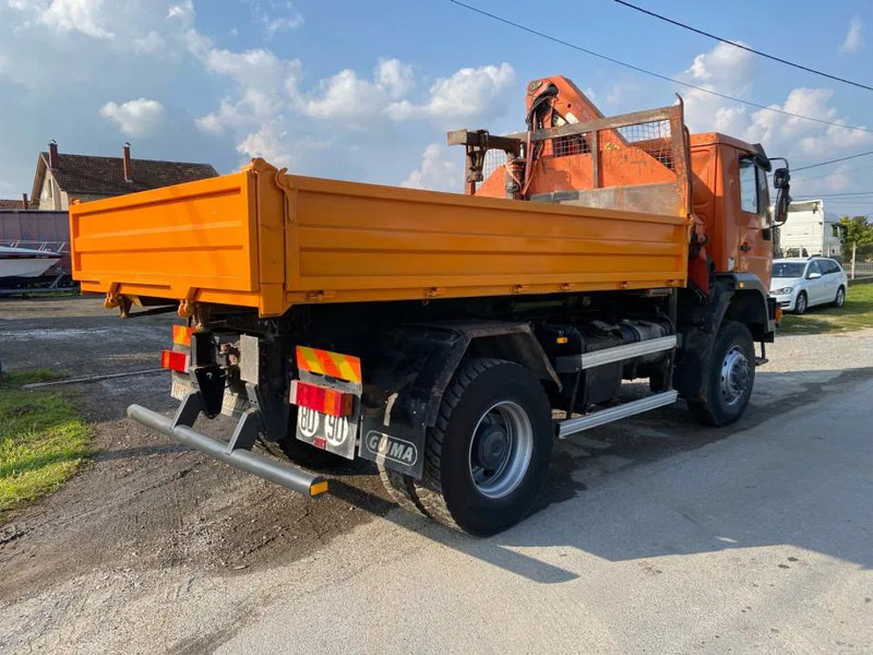 MAN LE 18-280 , 4X4 , Tipper , Palfinger PK 9501 - Billenőplatós teherautó, Darus autó: 4 kép. MAN LE 18-280 , 4X4 , Tipper , Palfinger PK 9501 - Billenőplatós teherautó, Darus autó: 4 kép.