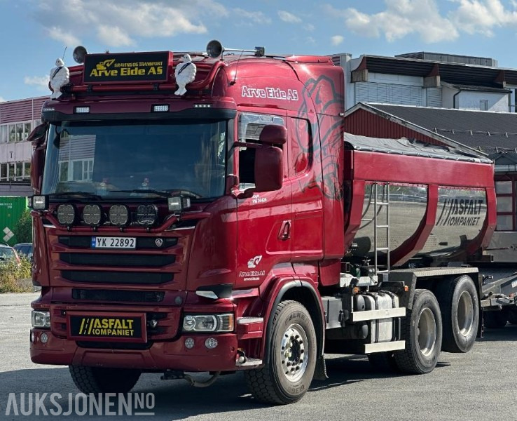 2013 Scania R500 tippbil med asfaltbalje og tippkasse - Brøyterigget - Euro 5 - Billenőplatós teherautó: 1 kép. 2013 Scania R500 tippbil med asfaltbalje og tippkasse - Brøyterigget - Euro 5 - Billenőplatós teherautó: 1 kép.