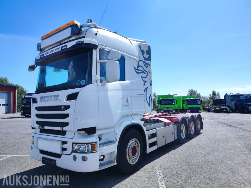 2013 Scania R560 KROKBIL SERVICEAVTALE VELHOLDT NY EU., 602509 km - Horgos rakodó teherautó: 1 kép. 2013 Scania R560 KROKBIL SERVICEAVTALE VELHOLDT NY EU., 602509 km - Horgos rakodó teherautó: 1 kép.