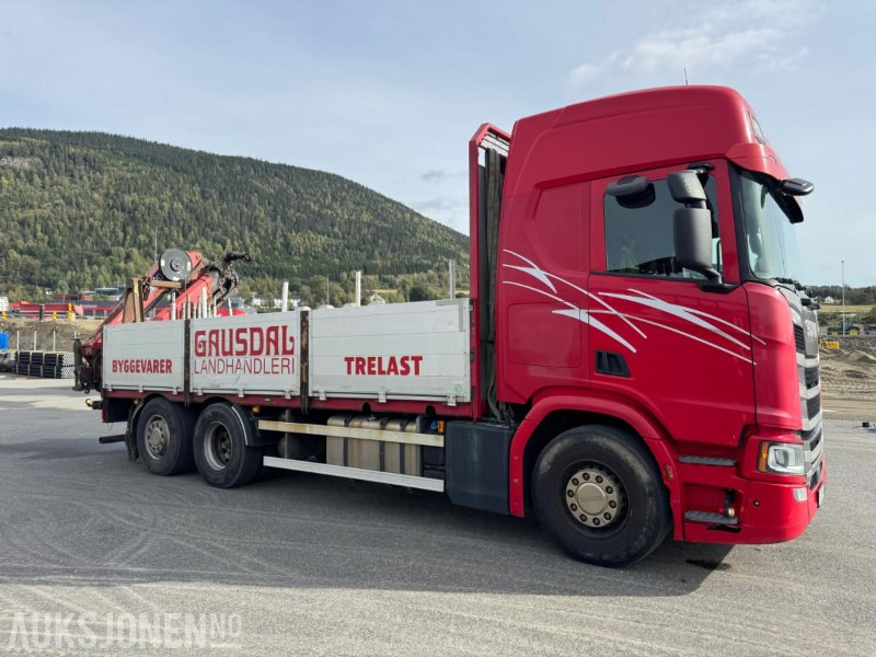 2017 Scania R500 planbil med HMF kran - Darus autó: 5 kép. 2017 Scania R500 planbil med HMF kran - Darus autó: 5 kép.