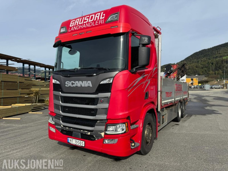 2017 Scania R500 planbil med HMF kran - Darus autó: 4 kép. 2017 Scania R500 planbil med HMF kran - Darus autó: 4 kép.