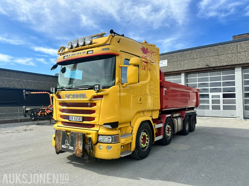 2018 Scania R-730 8x4 krokbil - OPPTREKT - BRØYTERIGGET - Horgos rakodó teherautó: 1 kép. 2018 Scania R-730 8x4 krokbil - OPPTREKT - BRØYTERIGGET - Horgos rakodó teherautó: 1 kép.