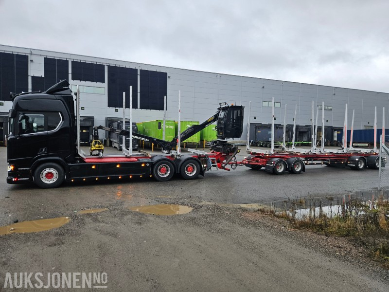 2020 Scania R730 B6x4NB med henger - Rönkszállító teherautó: 2 kép. 2020 Scania R730 B6x4NB med henger - Rönkszállító teherautó: 2 kép.