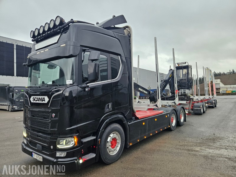 2020 Scania R730 B6x4NB med henger - Rönkszállító teherautó, Darus autó: 1 kép. 2020 Scania R730 B6x4NB med henger - Rönkszállító teherautó, Darus autó: 1 kép.
