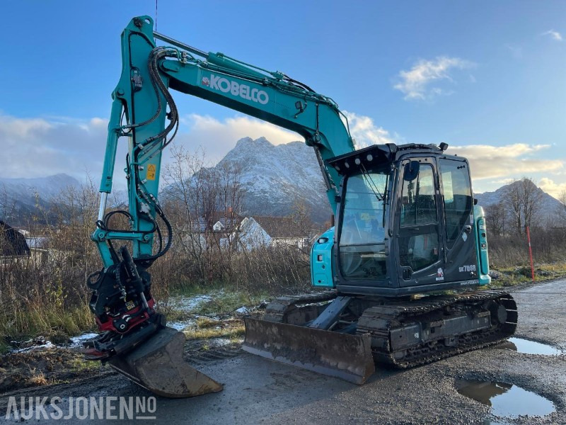 Kotrógép 2021 Kobelco SK75SR-7 Gravemaskin med skjær, tiltrotator med gripekassett, nylig sertifisert, kun 2400 timer: 1 kép.