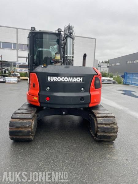 2022 Eurocomach 85SB. Engcon tilt, sentralsmøring, to skuffer, - Kotrógép: 2 kép. 2022 Eurocomach 85SB. Engcon tilt, sentralsmøring, to skuffer, - Kotrógép: 2 kép.