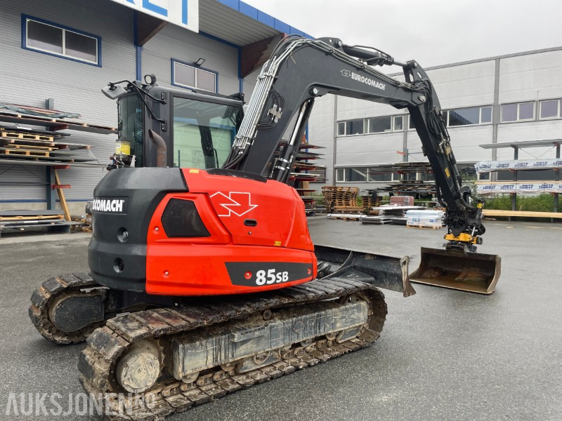 2022 Eurocomach 85SB. Engcon tilt, sentralsmøring, to skuffer, - Kotrógép: 3 kép. 2022 Eurocomach 85SB. Engcon tilt, sentralsmøring, to skuffer, - Kotrógép: 3 kép.