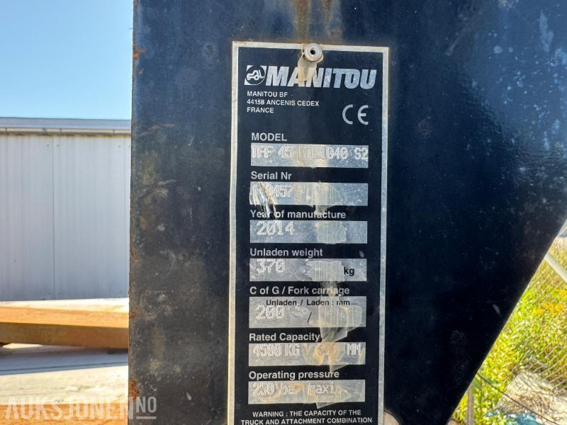 2014 Manitou pallegaffler - Adapterek - Építőipari gépek: 5 kép. 2014 Manitou pallegaffler - Adapterek - Építőipari gépek: 5 kép.
