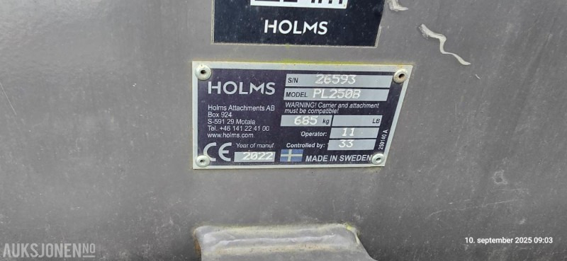 2022 Holms PL250B feieaggregat / BM feste - Adapterek - Építőipari gépek: 4 kép. 2022 Holms PL250B feieaggregat / BM feste - Adapterek - Építőipari gépek: 4 kép.