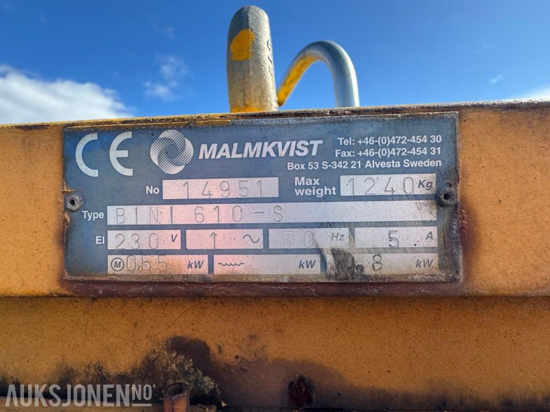 Malmkvist Bini 610-S Steamkjele - Építőipari berendezések: 4 kép. Malmkvist Bini 610-S Steamkjele - Építőipari berendezések: 4 kép.