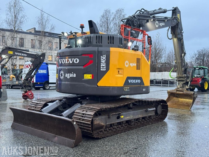 Volvo ECR145EL gravemaskin med Topcon 3D GPS, 4 skuffer og Steelwrist X18 tiltrotator 7602T - Lánctalpas kotró: 4 kép. Volvo ECR145EL gravemaskin med Topcon 3D GPS, 4 skuffer og Steelwrist X18 tiltrotator 7602T - Lánctalpas kotró: 4 kép.