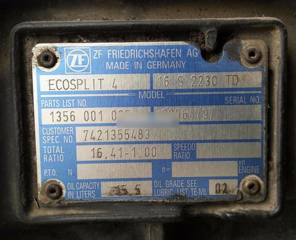 ZF 16S2230 TD Renault Premium - Sebességváltó - Teherautó: 3 kép. ZF 16S2230 TD Renault Premium - Sebességváltó - Teherautó: 3 kép.