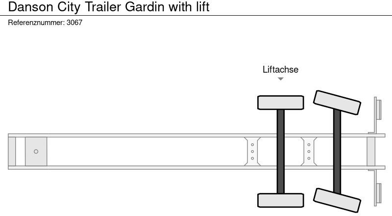 Félpótkocsi autószállító DANSON City Trailer Gardin with lift: 14 kép.