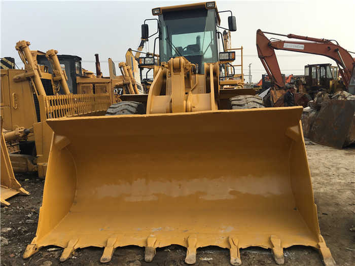 Gumikerekes homlokrakodó Second hand good condition and high performance japan CAT 950G wheel loader on hot sale in shanghai yard: 6 kép.
