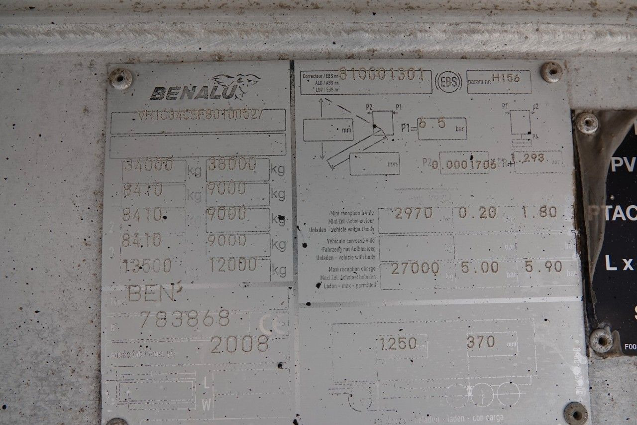 Félpótkocsi billenőplatós Benalu WYWROTKA / 25 m3 / ALUMINIOWA  /  SAF / SPROWADZ: 19 kép.