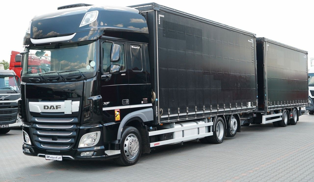 DAF XF 480 / ZESTAW TANDEM / 120 M3 / PRZEJAZDOWY / - Ponyvás teherautó: 1 kép. DAF XF 480 / ZESTAW TANDEM / 120 M3 / PRZEJAZDOWY / - Ponyvás teherautó: 1 kép.