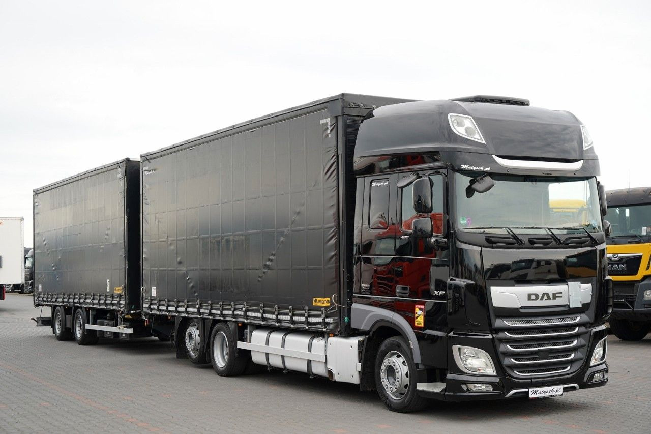 DAF XF 480 / ZESTAW TANDEM / 120 M3 / PRZEJAZDOWY / - Ponyvás teherautó: 1 kép. DAF XF 480 / ZESTAW TANDEM / 120 M3 / PRZEJAZDOWY / - Ponyvás teherautó: 1 kép.
