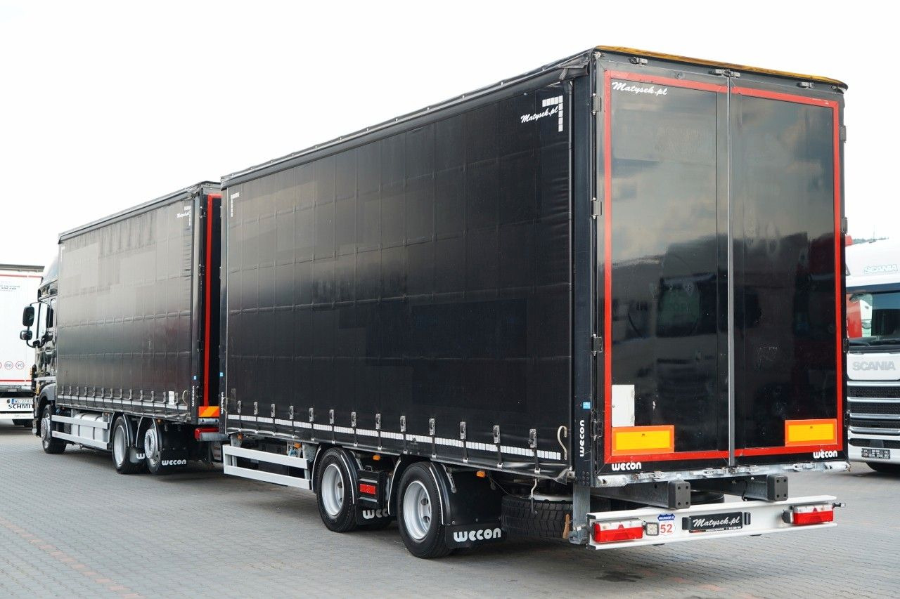DAF XF 480 / ZESTAW TANDEM / 120 M3 / PRZEJAZDOWY / - Ponyvás teherautó: 2 kép. DAF XF 480 / ZESTAW TANDEM / 120 M3 / PRZEJAZDOWY / - Ponyvás teherautó: 2 kép.