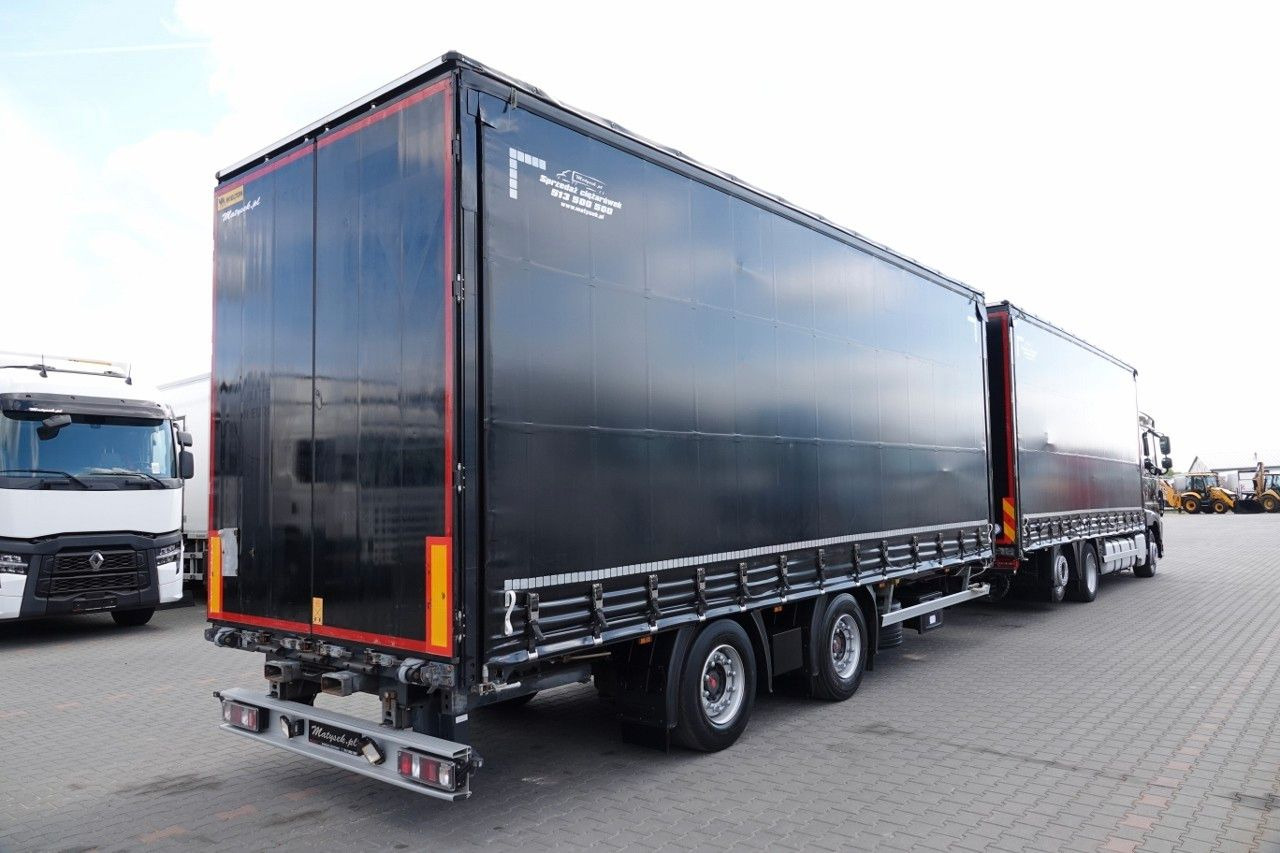 DAF XF 480 / ZESTAW TANDEM / 120 M3 / PRZEJAZDOWY / - Ponyvás teherautó: 3 kép. DAF XF 480 / ZESTAW TANDEM / 120 M3 / PRZEJAZDOWY / - Ponyvás teherautó: 3 kép.