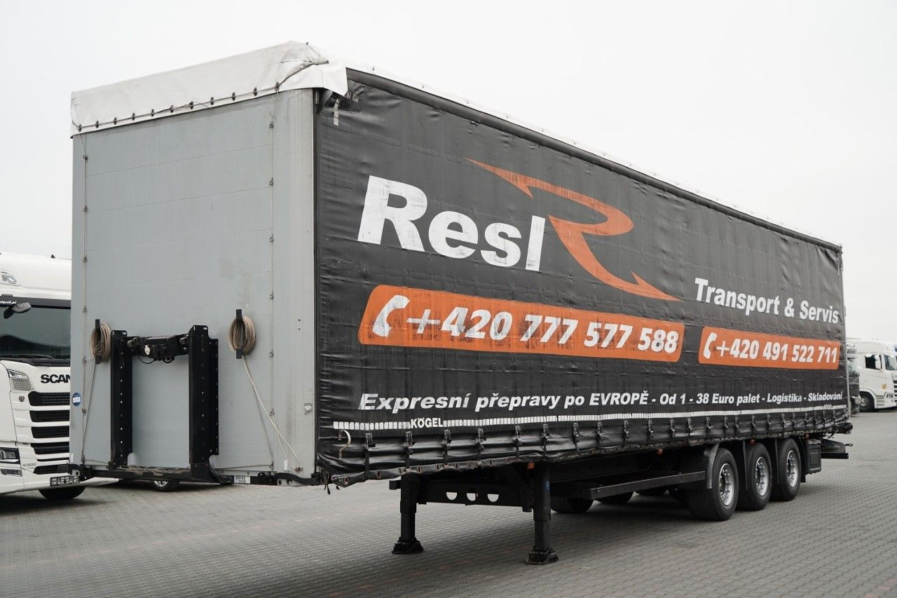 Kögel FIRANKA / MEGA / OŚ PODNOSZONA / OSIE SAF / DACH - Ponyvás félpótkocsi: 3 kép. Kögel FIRANKA / MEGA / OŚ PODNOSZONA / OSIE SAF / DACH - Ponyvás félpótkocsi: 3 kép.