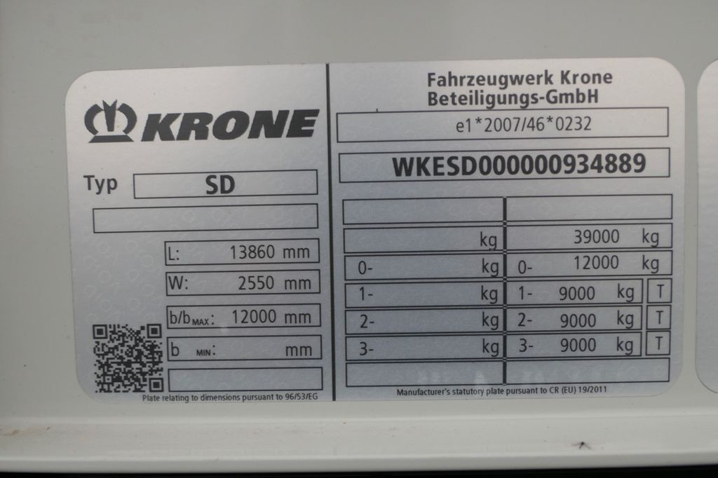 Krone FIRANKA STANDARD / 2020 ROK / OŚ PODNOSZONA  lízing Krone FIRANKA STANDARD / 2020 ROK / OŚ PODNOSZONA: 19 kép.