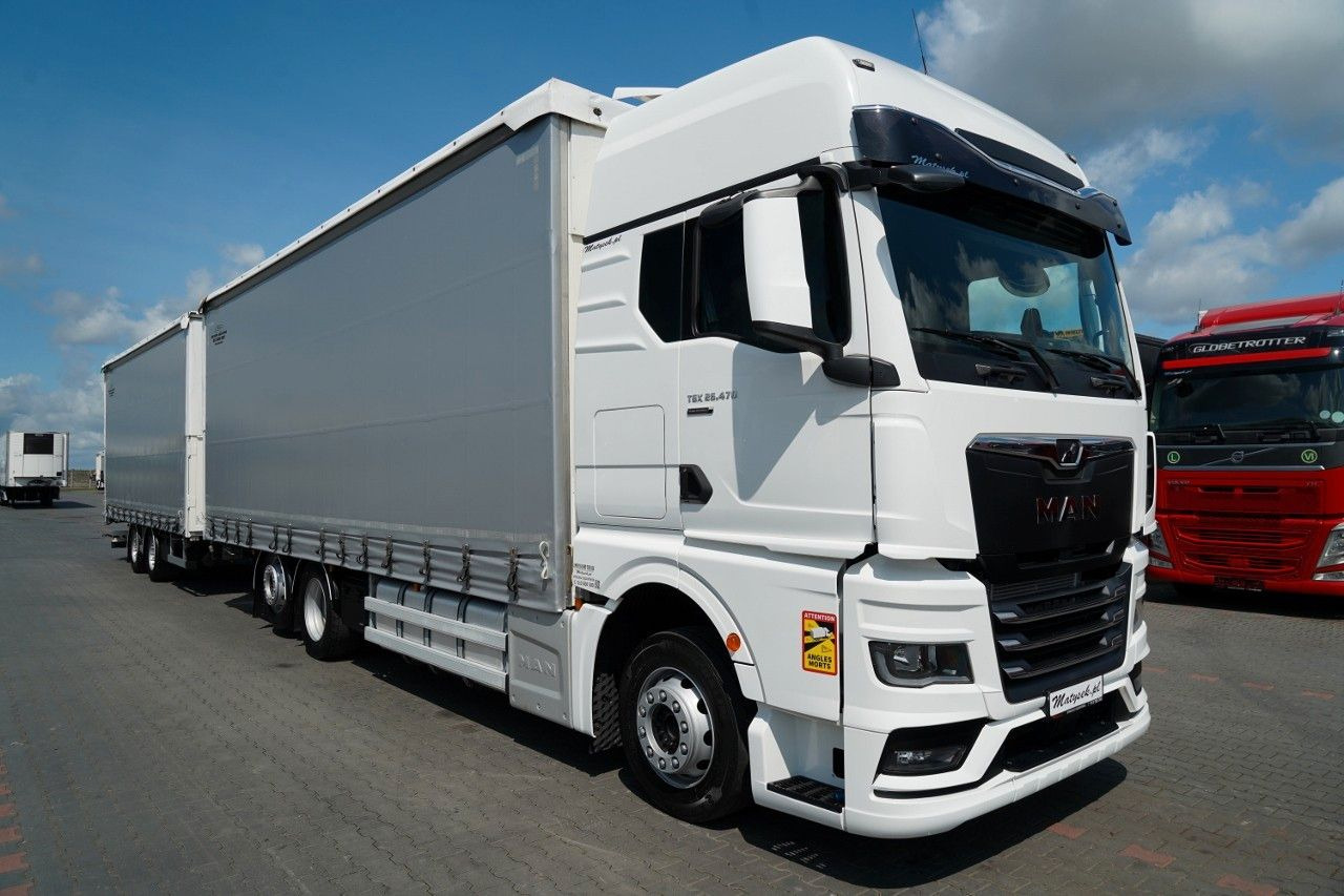 MAN TGX 26.470 / ZESTAW TANDEM 120 M3 / PRZEJAZDOWY - Ponyvás teherautó: 5 kép. MAN TGX 26.470 / ZESTAW TANDEM 120 M3 / PRZEJAZDOWY - Ponyvás teherautó: 5 kép.