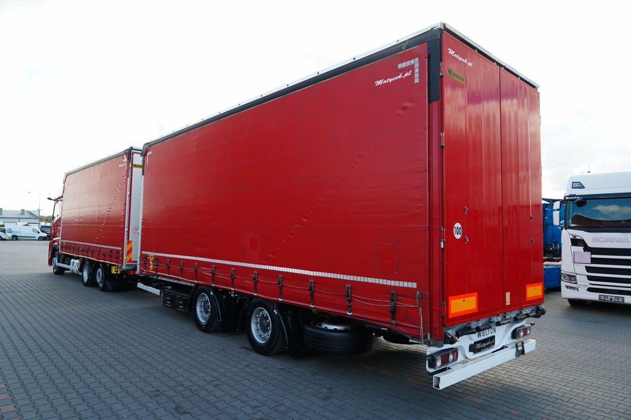 Mercedes-Benz ACTROS 2545 / ZESTAW TANDEM 120 M3 / PRZEJAZDOW - Ponyvás teherautó: 3 kép. Mercedes-Benz ACTROS 2545 / ZESTAW TANDEM 120 M3 / PRZEJAZDOW - Ponyvás teherautó: 3 kép.
