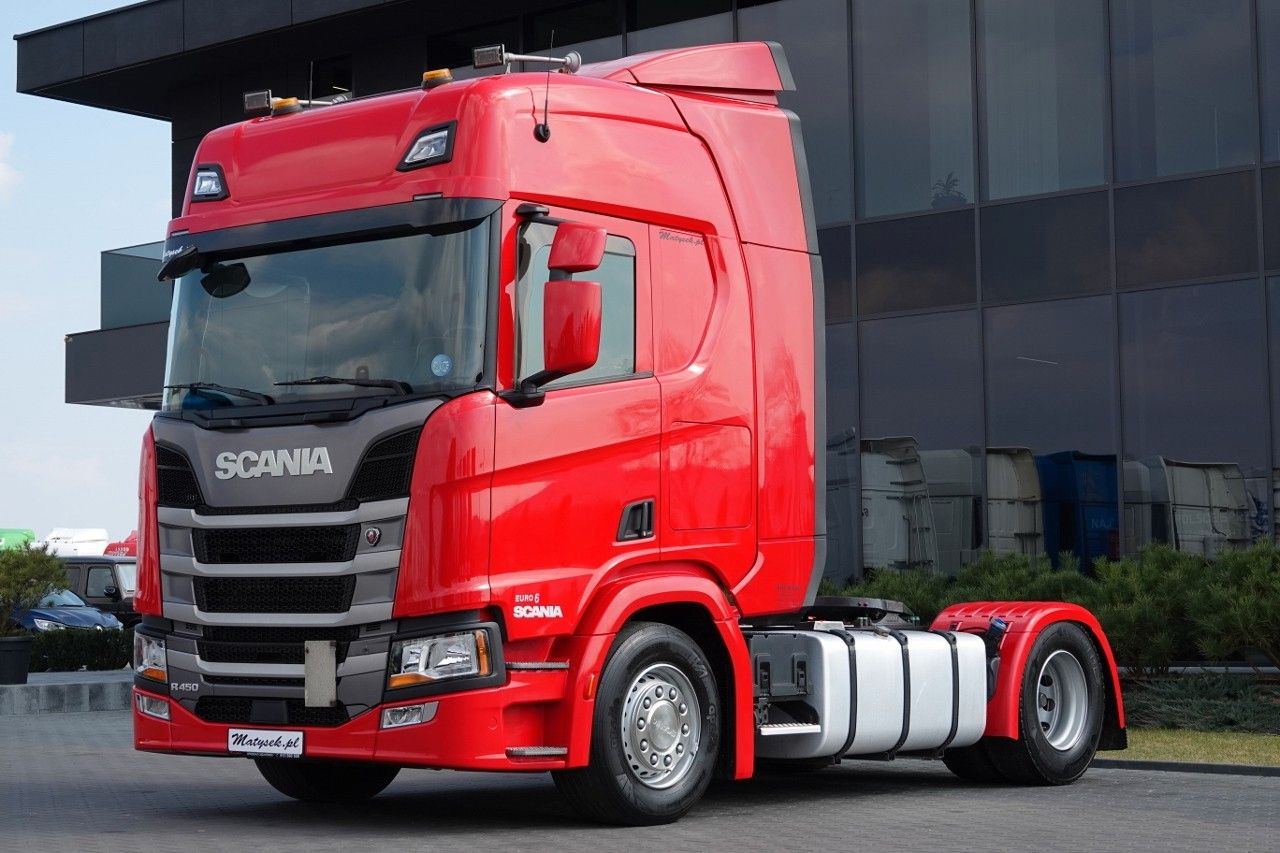 Scania R 450 / OPONY 100% / 2021 / PO ZŁOTYM KONTRAKCIE - Nyergesvontató: 1 kép. Scania R 450 / OPONY 100% / 2021 / PO ZŁOTYM KONTRAKCIE - Nyergesvontató: 1 kép.