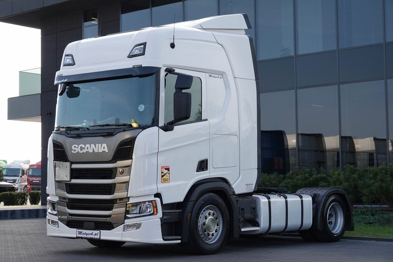 Scania R 450 / RETARDER / MEGA / LOWDECK / 2021 ROK / P - Nyergesvontató: 1 kép. Scania R 450 / RETARDER / MEGA / LOWDECK / 2021 ROK / P - Nyergesvontató: 1 kép.